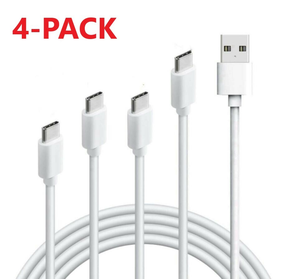 4 Pack USB-A Type C Cable Fast Charger For Samsung Galaxy S8 S9 S10 Plus Note