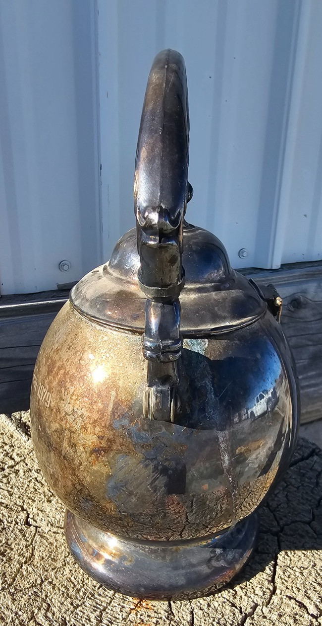 Vintage 1979 Silver Plate Trophy Teapot Kentucky State Fair Equitation