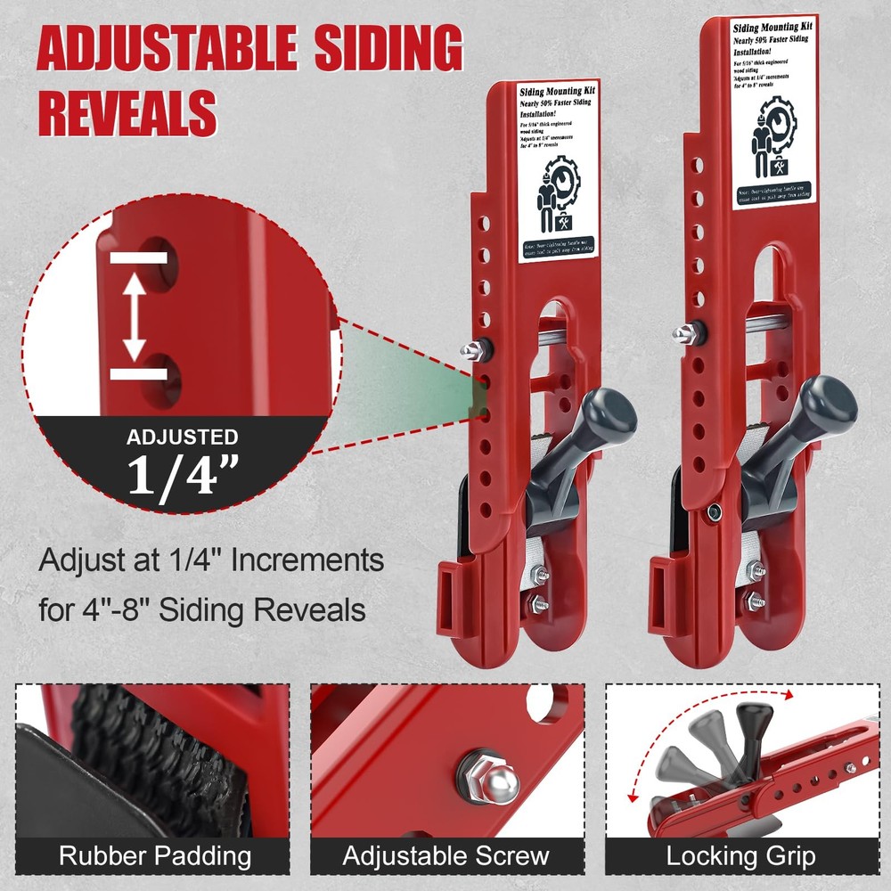Siding Installation Tools with Mounting Kit and Storage Pouch, 5/16-Inch