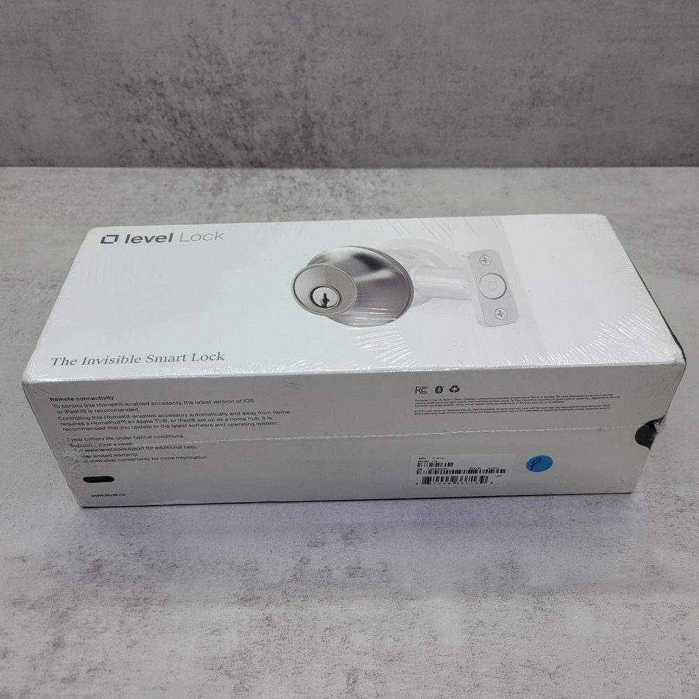 Level Lock Smart Keyless Entry Smartphone Access Bluetooth HomeKit - Matte Black