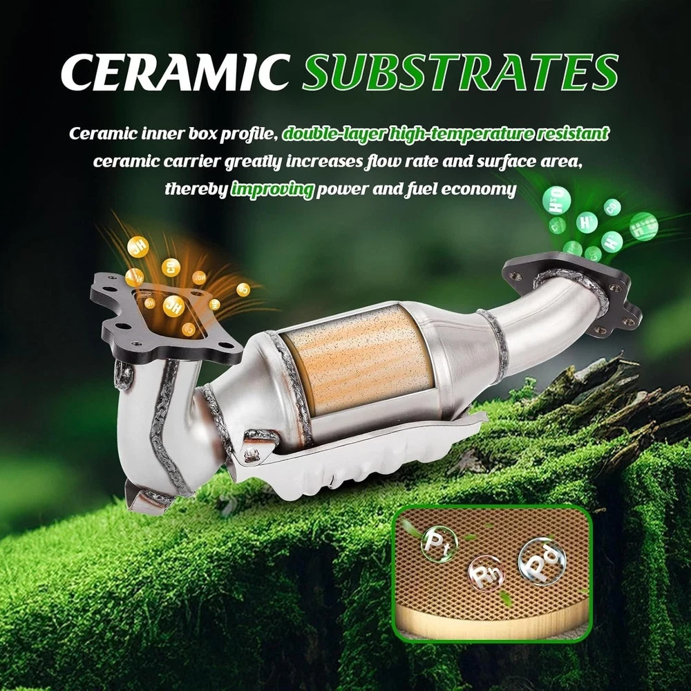 High Flow Front Catalytic Converter Kit Direct-Fit Honda Accord 2013-2017 2.4...