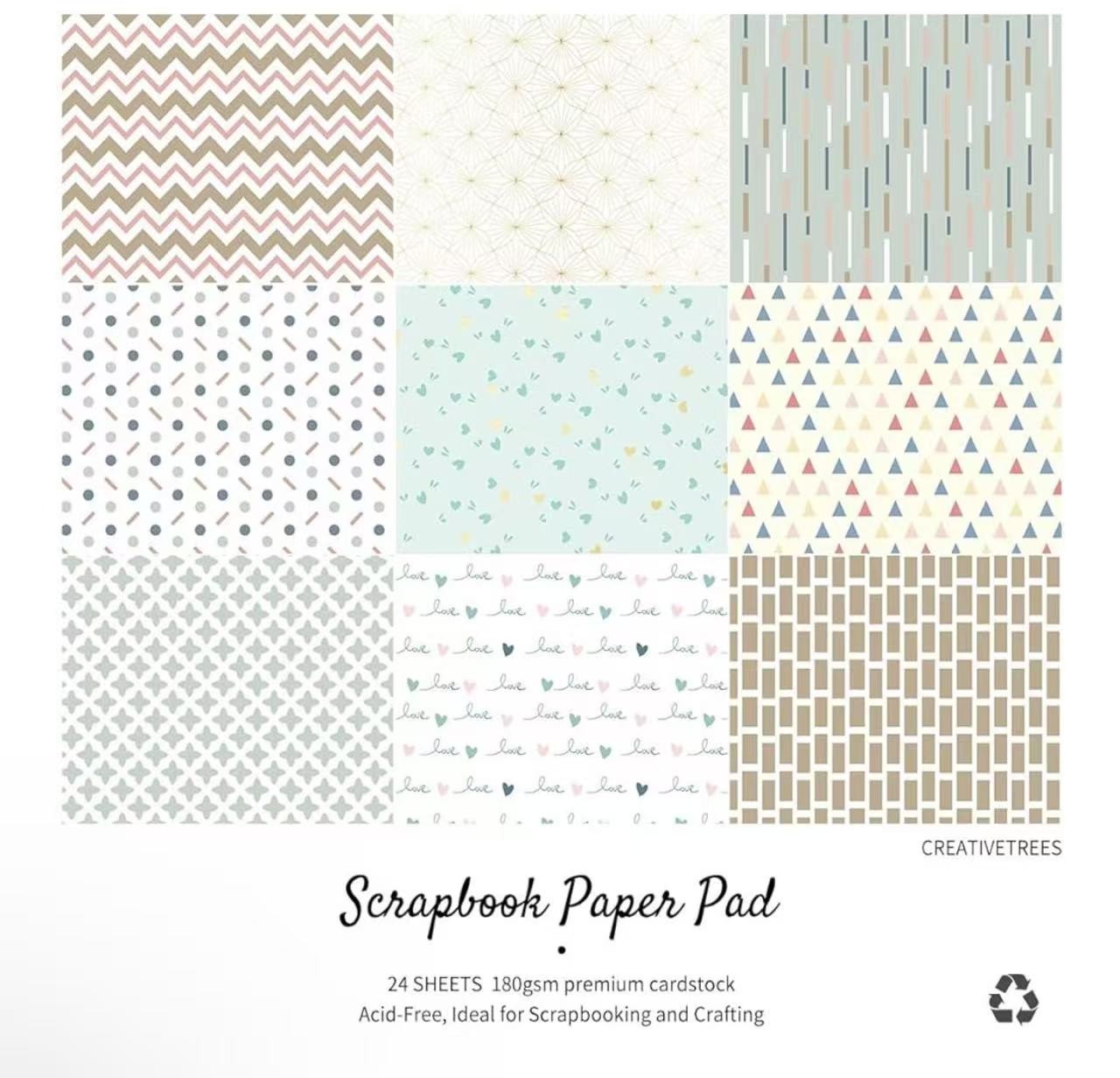 Boho Scrapbook Paper 12x12 180G Double-Sided Decorative Paper for Scrapbooking,
