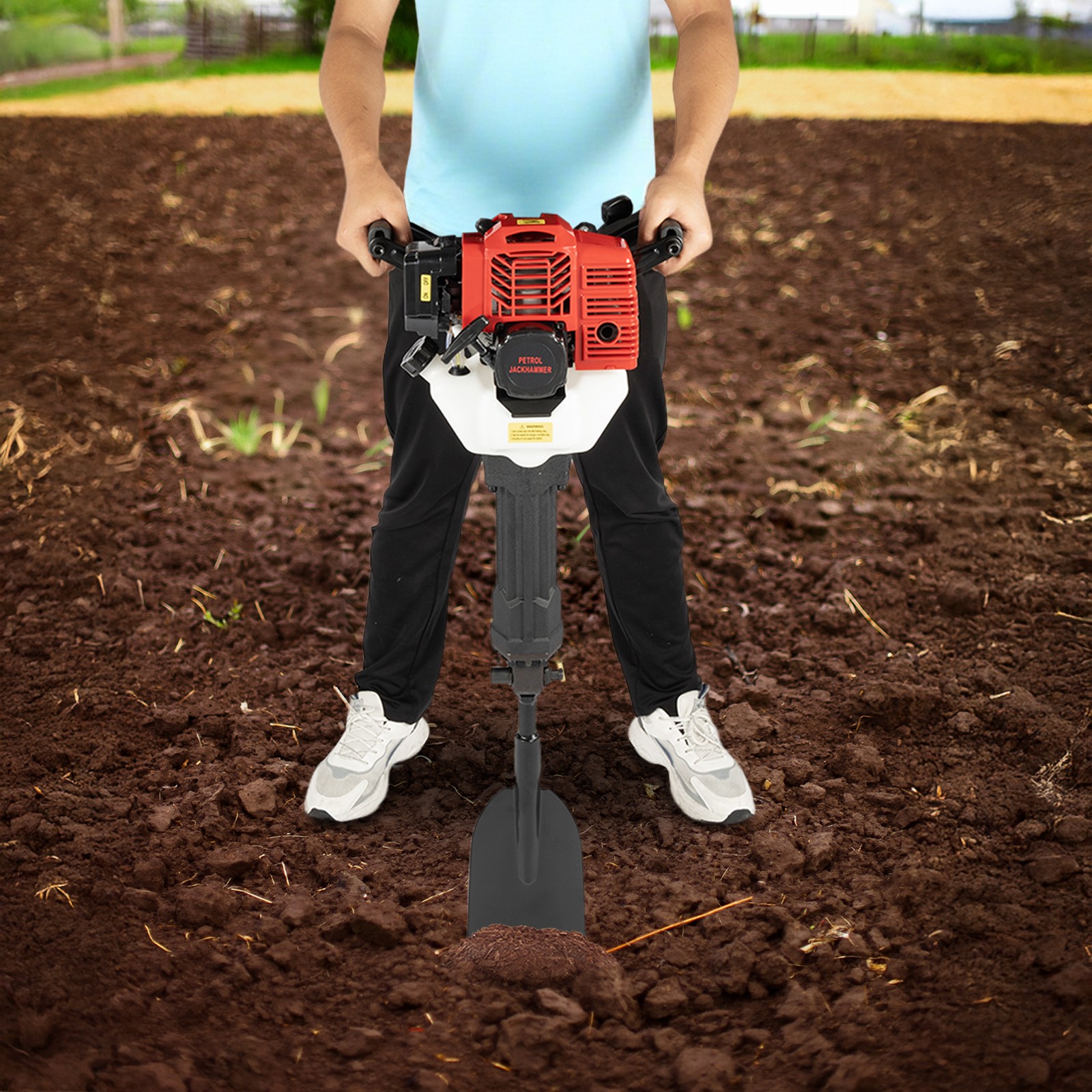 Handheld Trencher Digger Machine 52CC 2Stroke Garden Tree Digger Digging Machine