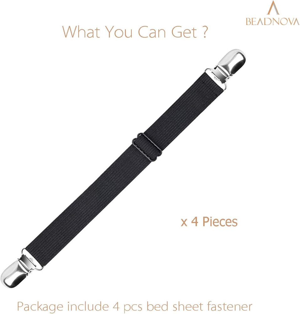 Bed Sheet Straps 4 Pcs Bed Sheet Holders Fitted Sheet Clips Adjustable Sheet