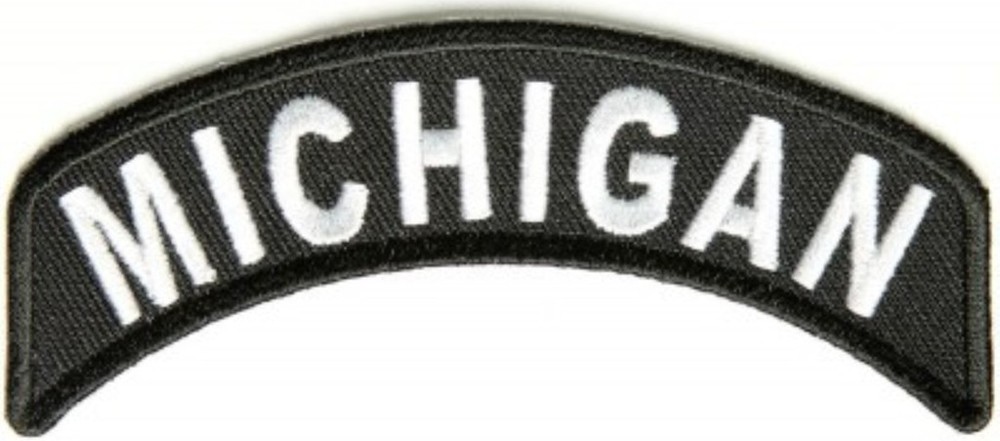 Michigan Mini Rocker Motorcycle Patch Biker Patch
