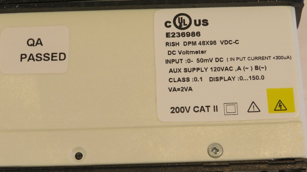 GRAINGER APPROVED DIGITAL METER,DC CURRENT,0-50mV, 12G492