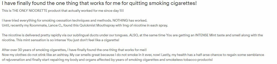 6 x Nicorette Quickmist Duo, 2 x 150 sprays-(12 SPRAY)FREE SHIP TO USA