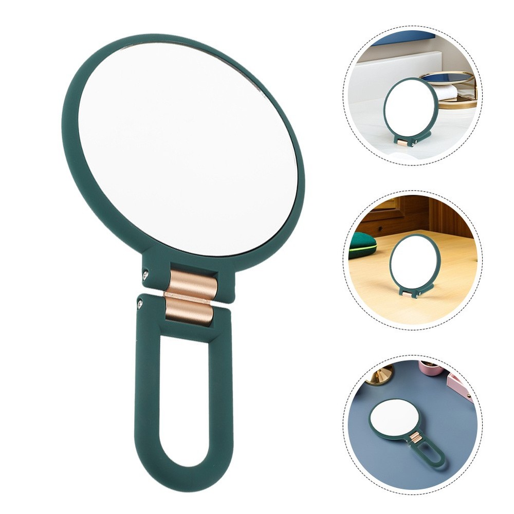 2 Pcs Double Sided Mirror Handheld Double-sided 15x Magnification