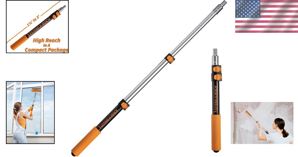 Lightweight & Durable Telescoping Extension Pole for Effortless Window Cleaning