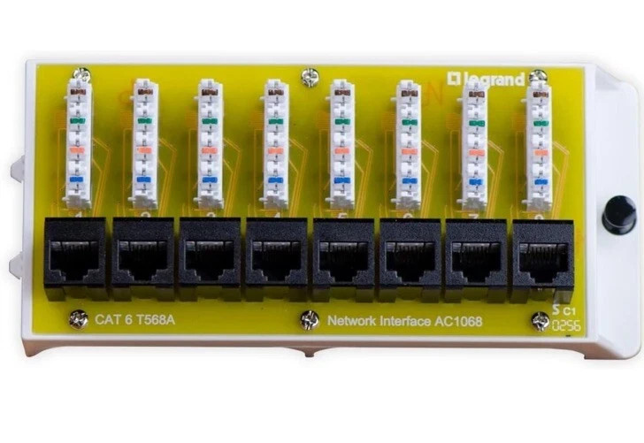Legrand - Onq Cat 6 Network Interface Module with 8 Ports AC1068