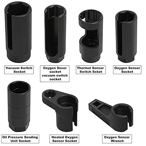 Oxygen Sensor & Oil Pressure Sending Unit, Master Sensor Socket Set, 7 7PCS