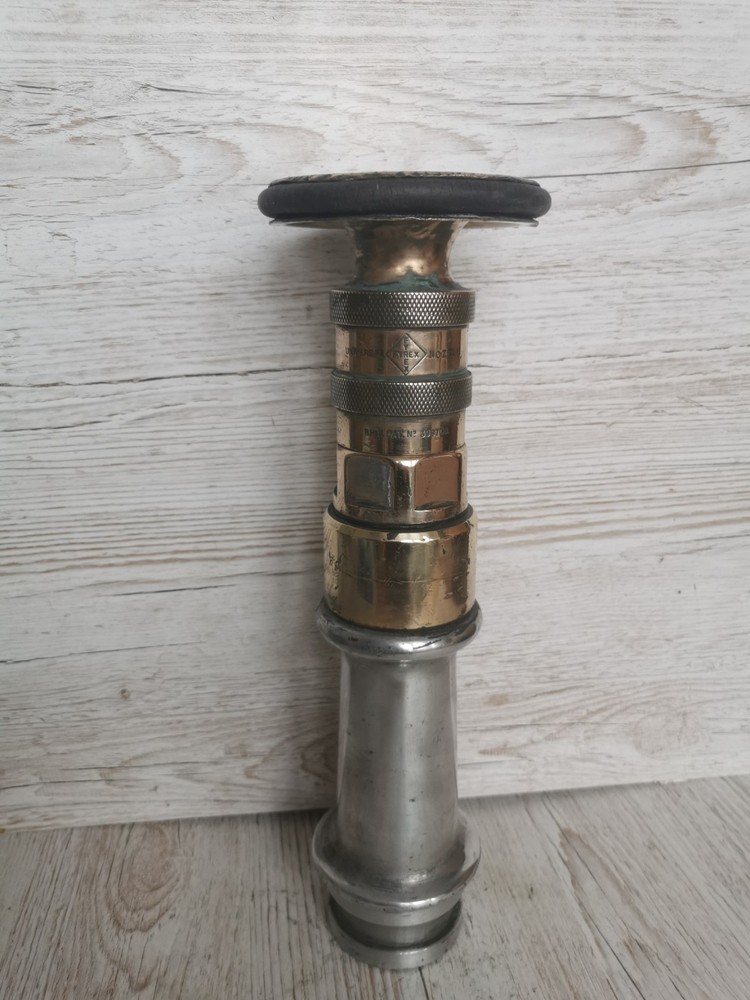 BRASS/CHROME FYREX FIRE SERVICE BRANCH/NOZZLE