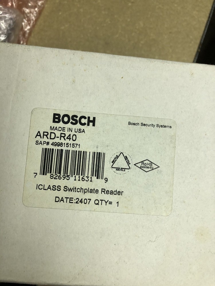 Bosch ARD-R40 iCLASS Switchplate Reader
