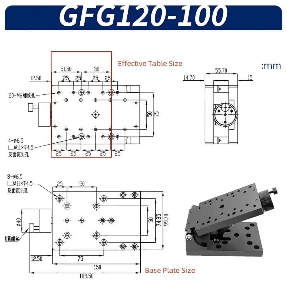 New Unidirectional Angle Tilt Adjustment Table Manual Arc Fine Adjustment Stage