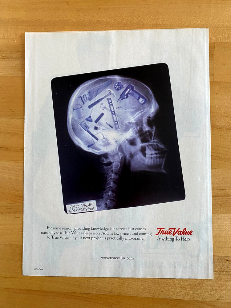 1999 Print Ad True Value Salesperson funny