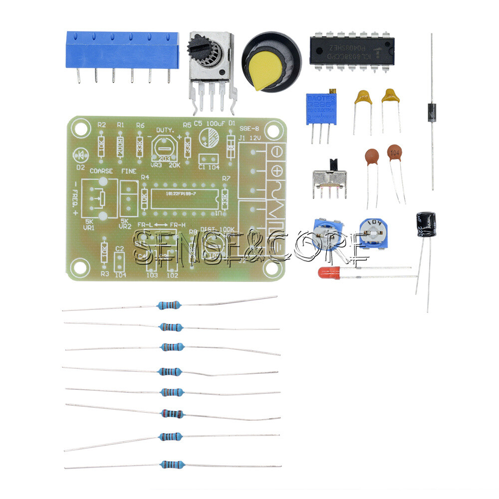 ICL8038 Function Signal Generator Modules Sine Square Triangle Wave Output KITS-
