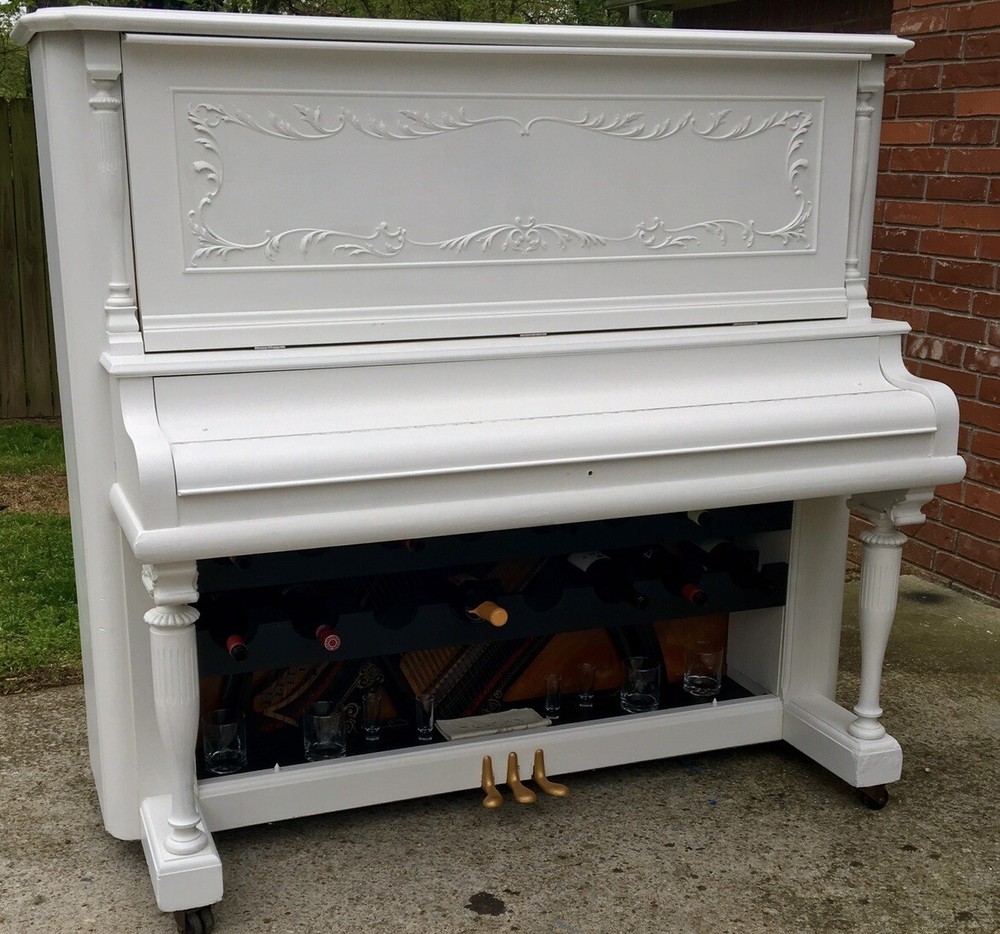 Repurposed Piano Into A Bar With Remote Controlled LED Lights