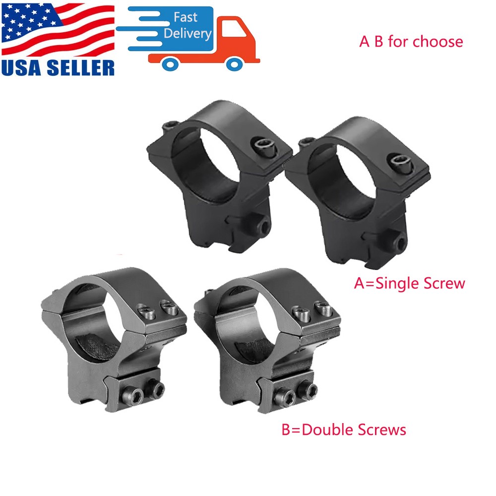 1'' Scope Rings 3/8' Dovetail Low Profile .22 caliber Low Profile Scope Mount