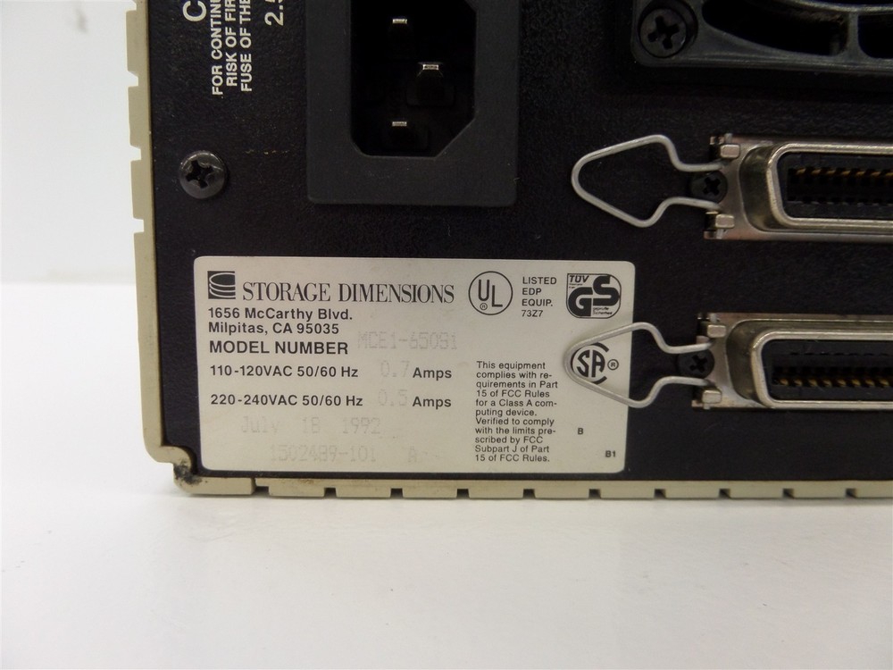 MacinStor MCE1-65091 Erasable Optical Storage Dimensions