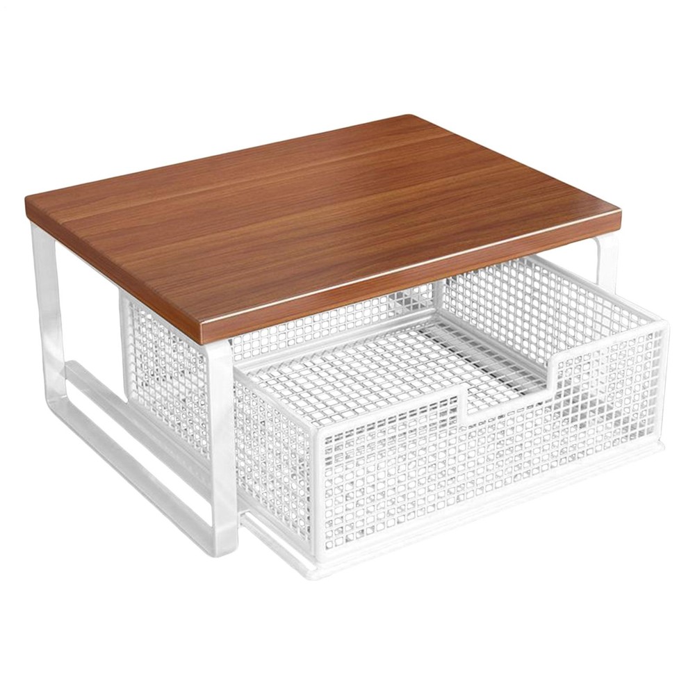 Printer Stand with Storage Space Saving Double-Tier Office Organizer