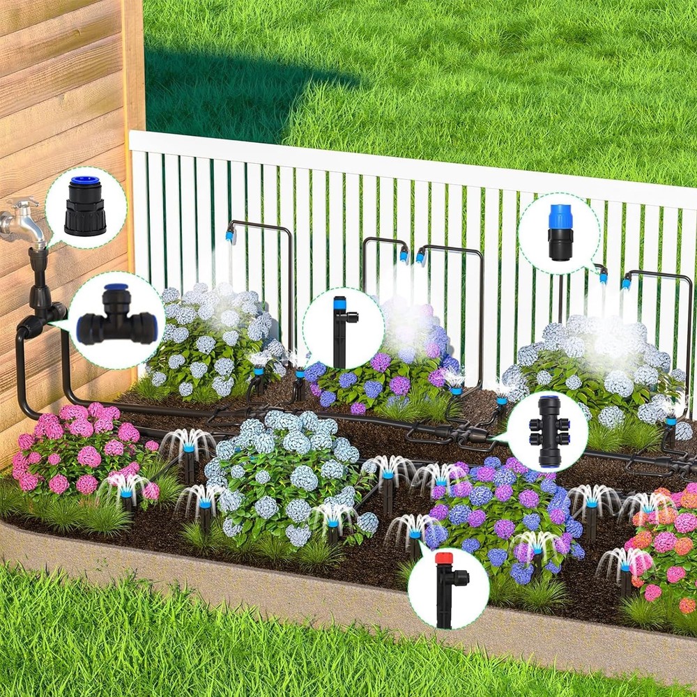 Quick-Connect Automatic Drip Irrigation System Kit – 230FT Garden Watering