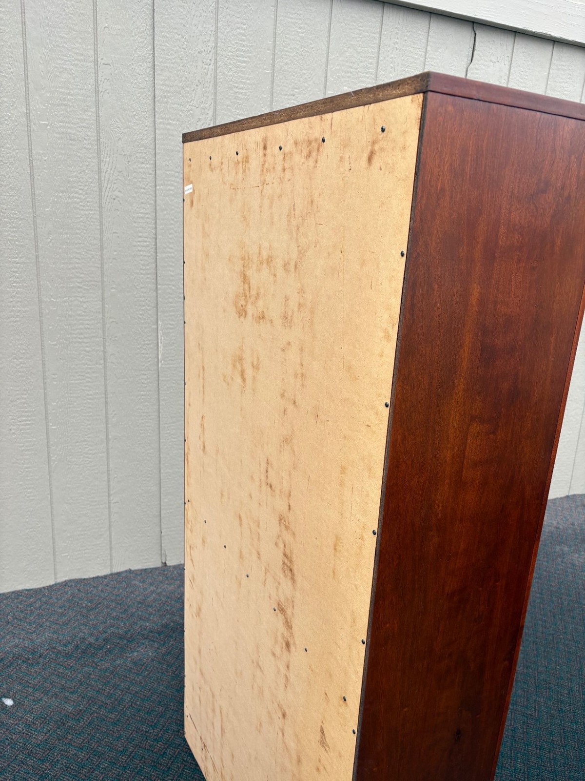 67505 Traditional Cherry Wood Bookcase with Beaded Trim Detail