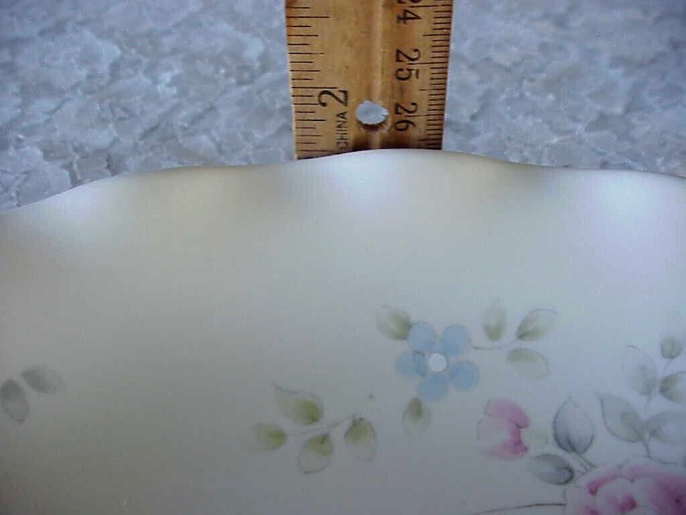 Pfaltzgraff Tea Rose Serving Dish Platter Cake Plate 12" Fluted Marked