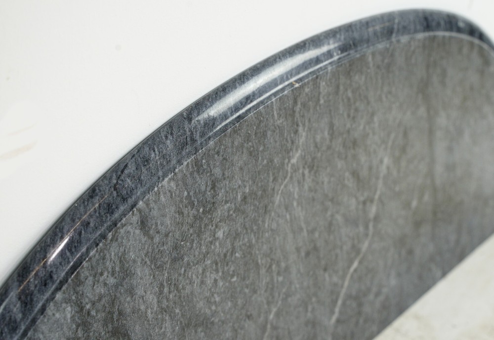 Portugal Made Rounded Gray Mix Marble Tabletop
