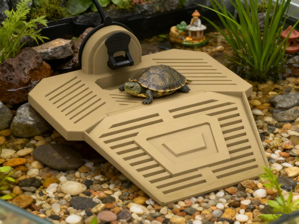 Turtle Resting Basking Platform, Turtles Ramp Removable Tortoise Climbing Lad...