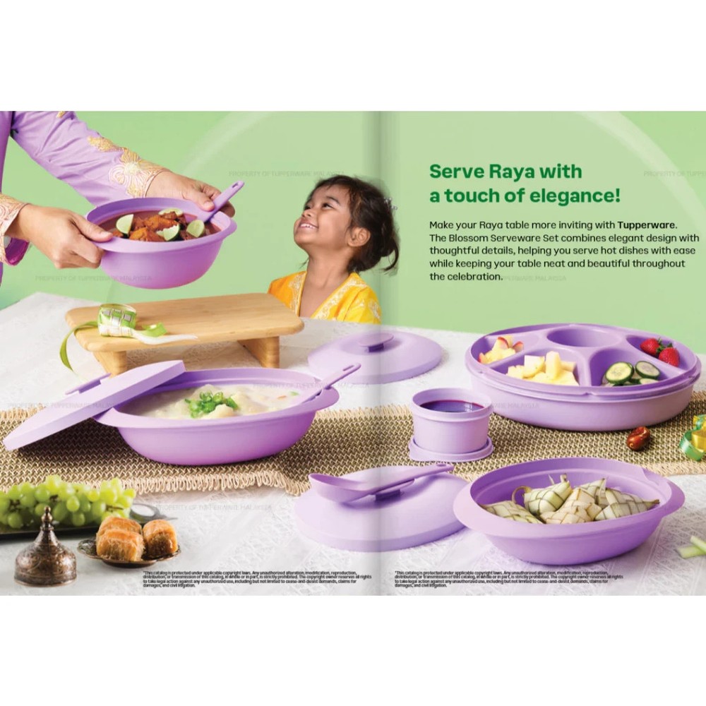 Tupperware Blossom Serveware Microwaveable serving with Gift Box (3 Pcs)