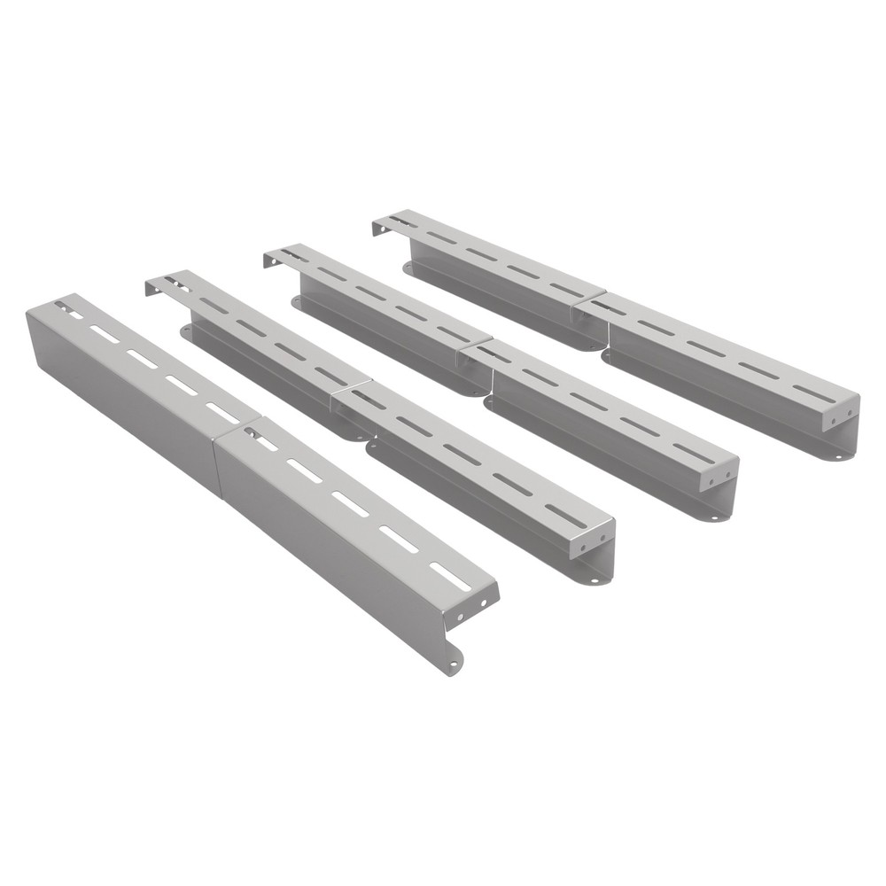 Gray 4-bin Overhead Garage Storage Rack Powder Coated Ceiling Storage Racks