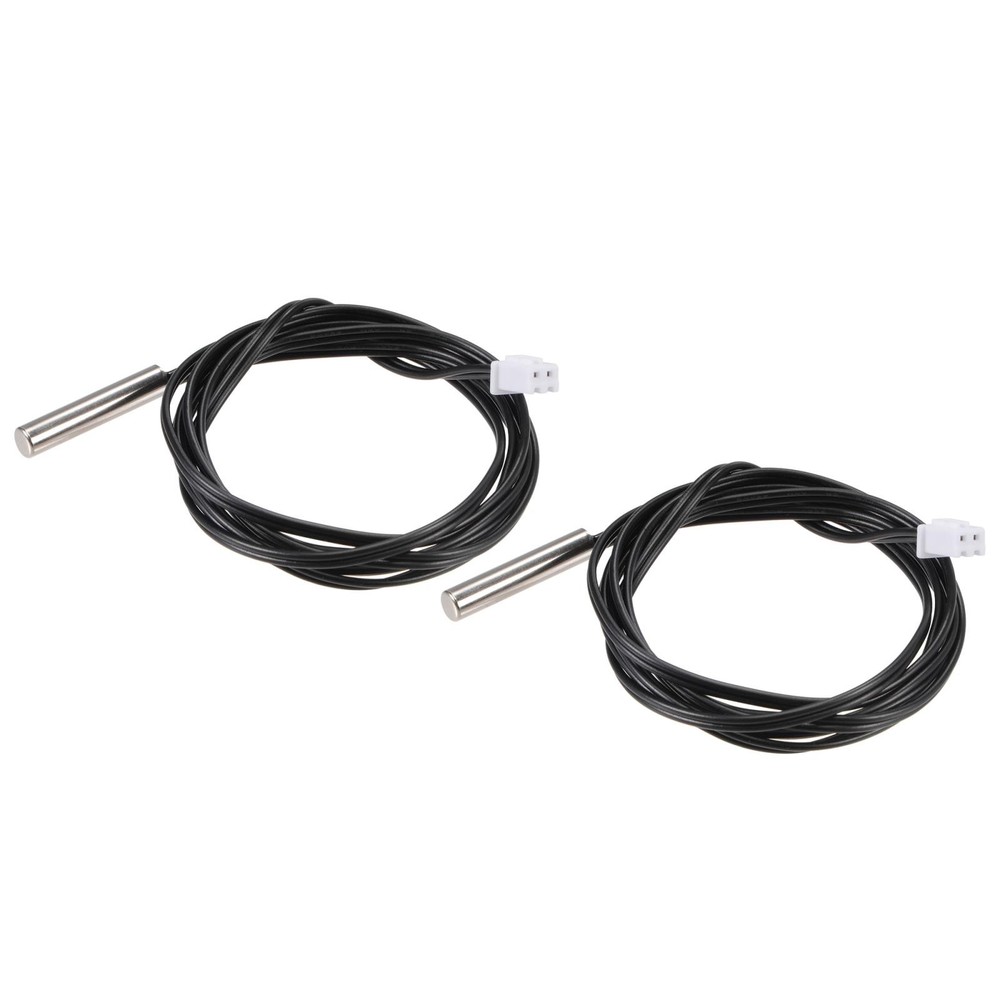 2pcs 15K Temperature Sensor Probe, Stainless Steel Thermal Sensor Probe 3.3ft
