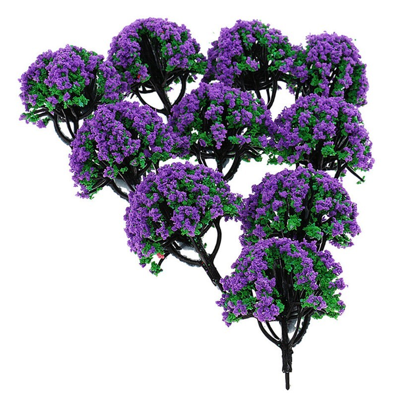 Plastic 10pcs 1: 150 Scale Model Trees Train Railway DIY Park Scenery Protable