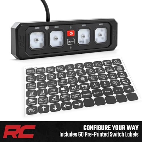 4-Gang RGB Backlit Switch Panel & Relay System - Universal Light & Off-Road