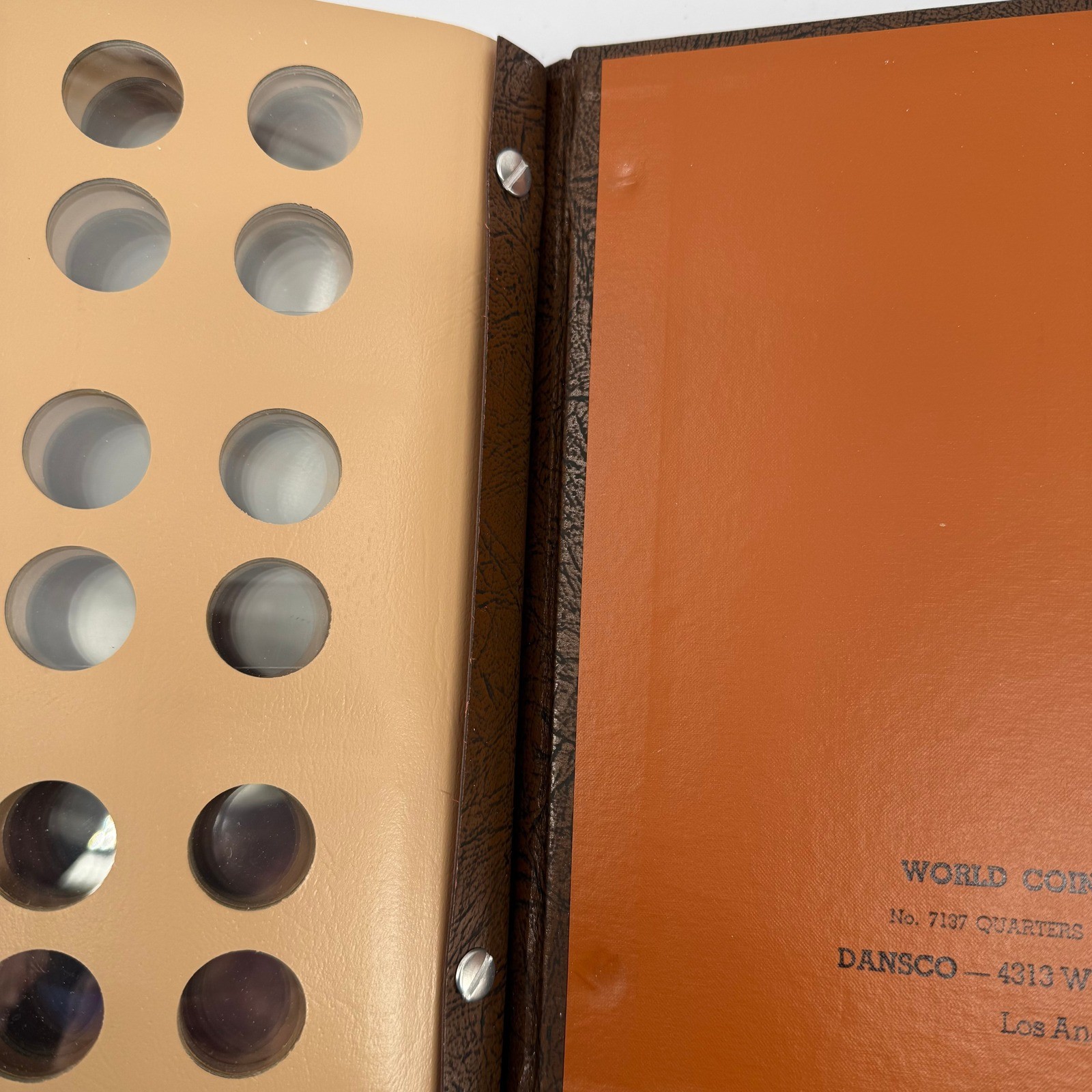 Dansco World Coin Library No 7137 Quarters Album Blank Plain 4 Pages 96 Coins