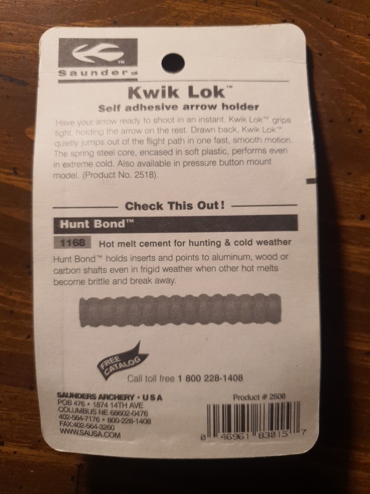 Saunders Kwik-Loc Arrow Holder w/Adhesive