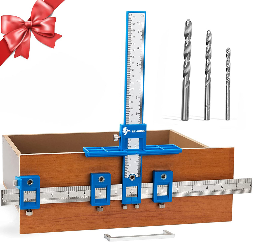 Cabinet Hardware Jig Drill Guide – Adjustable Template for Knobs & Pulls