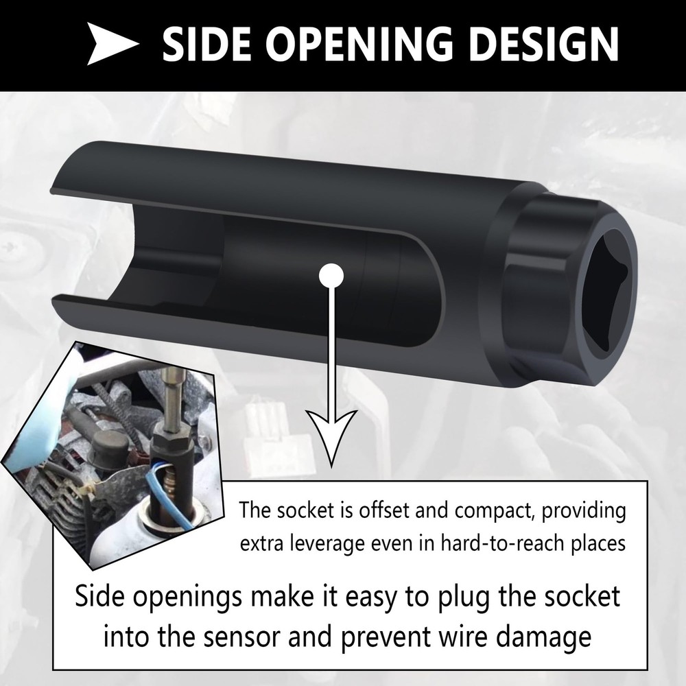 Oxygen Sensor Socket,7/8 inch O2 Socket for 3.58x1.22x1.22 inch, Big