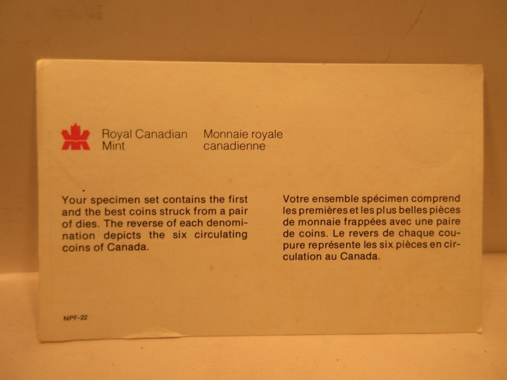 1981 Canada Proof-Like Mint Set 6 Uncirculated Coins in Original Packaging
