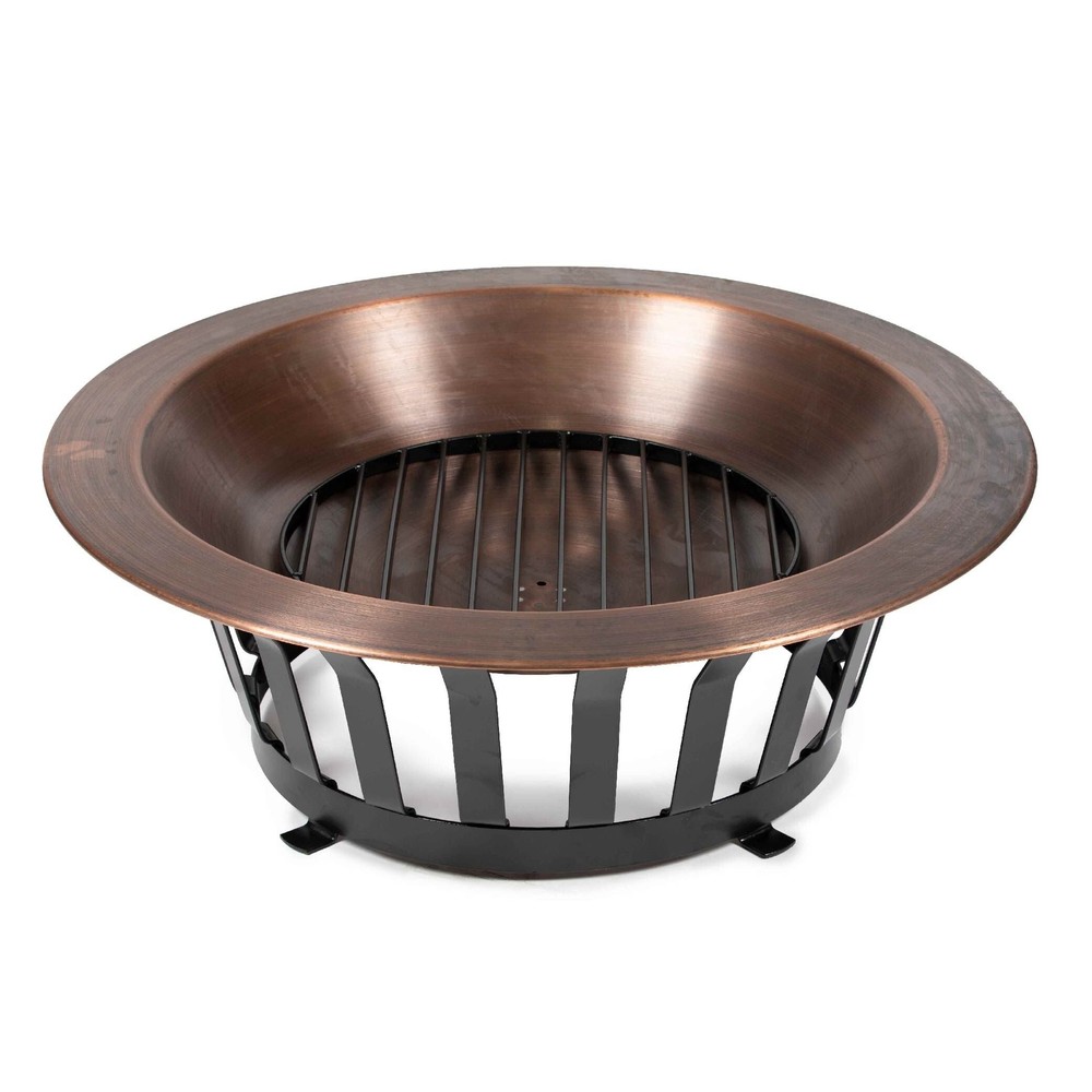 Ash & Ember 40" Copper Outdoor Fire Pit with Solid Steel Base