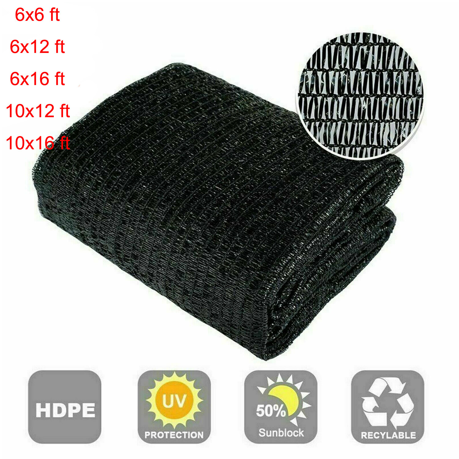 50% UV Resistant Shade Cloth Plant Garden Greenhouse Mesh