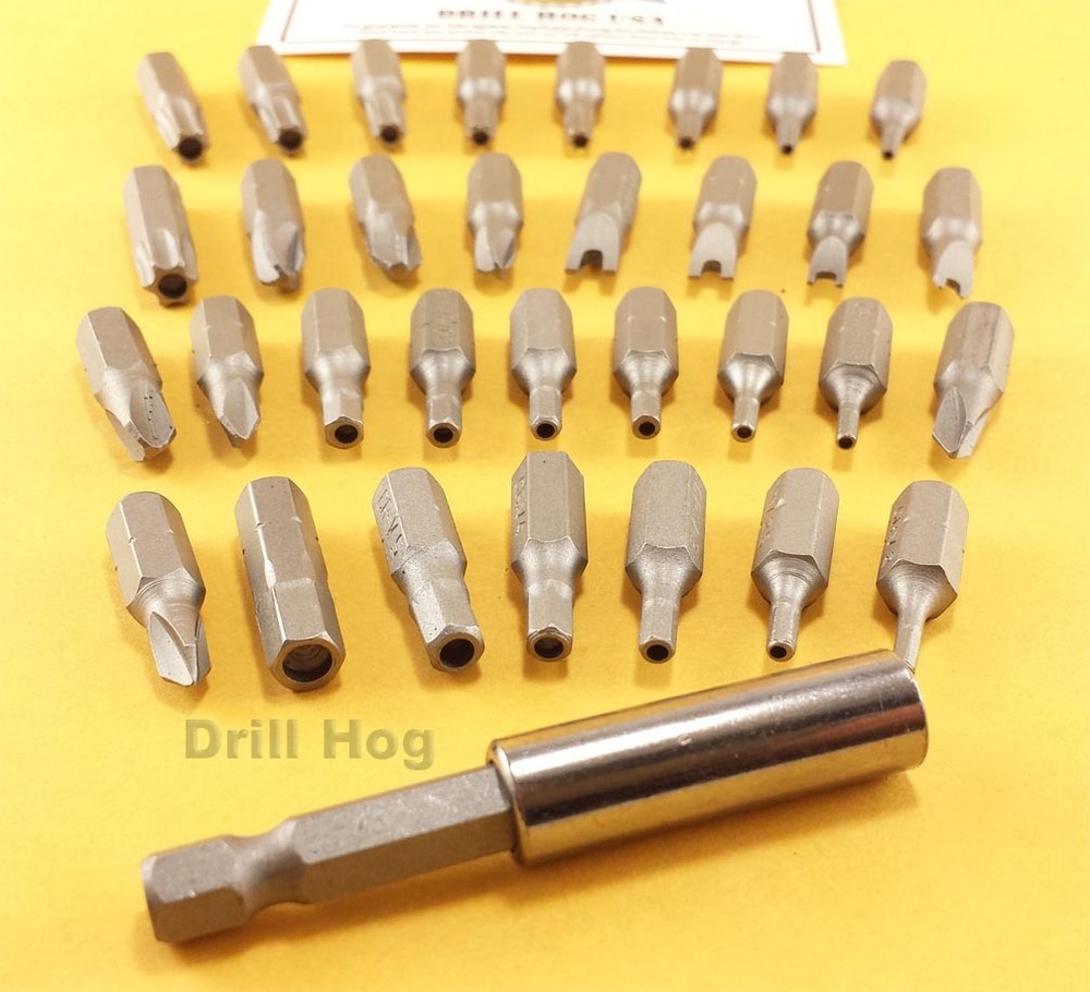 Security Bit Set Tamper Proof Screws Torq Torx Hex Star Tri Wing Screwdriver