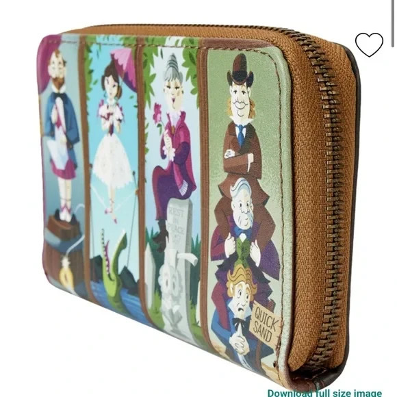 Loungefly Disney Haunted Mansion Stretching Portraits Zip-Around Wallet