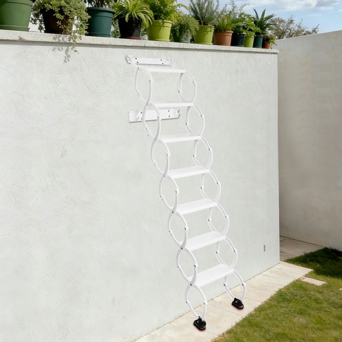 Ladder Telescoping Step Folding Ladders Retractable Folding Stair Wall Mounted