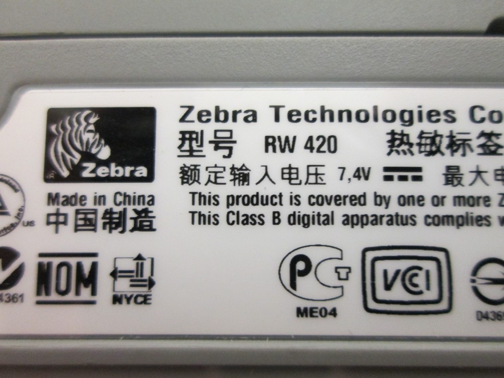 Zebra RW 420 Mobile Printer