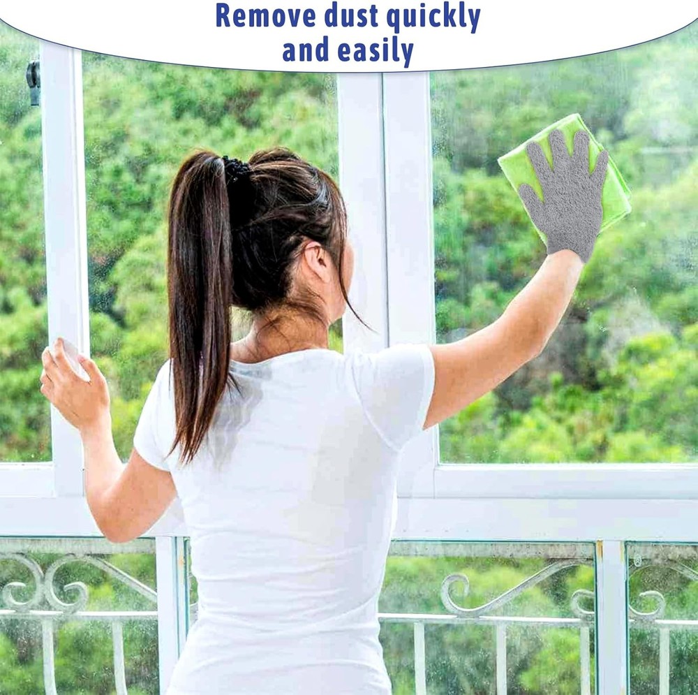 Microfiber Gloves Reusable Microfiber Dusting Gloves Washable Plant Gloves Micro