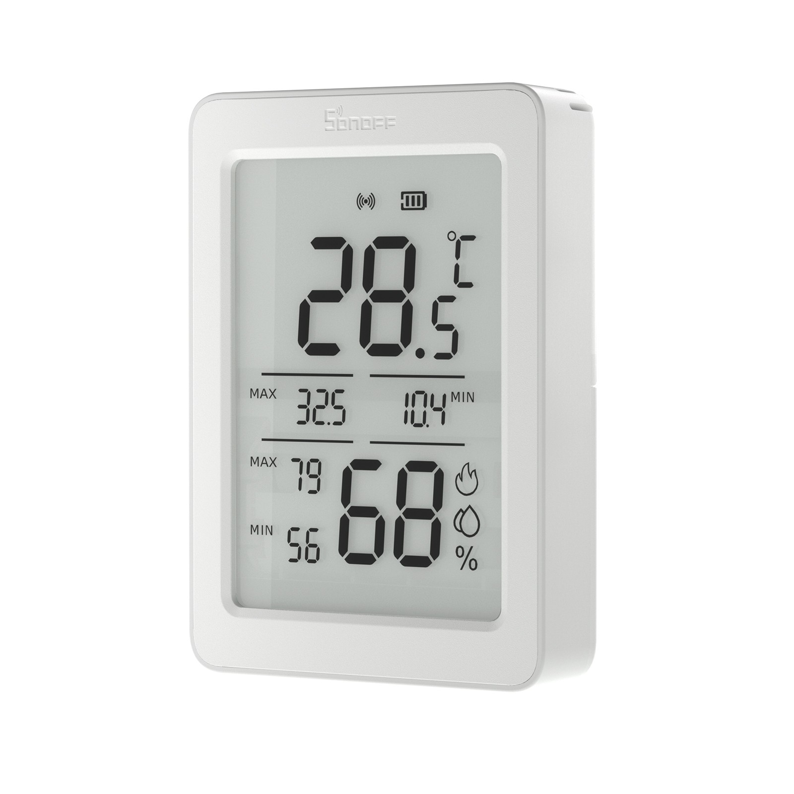 2 Pack SONOFF 3.6'' LCD Zigbee Temperature Humidity Sensor Smart Home SNZB-02DR2