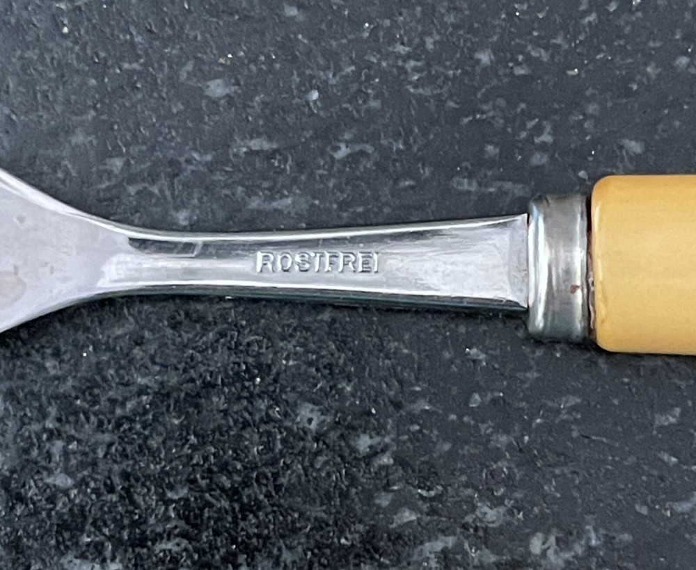 Vintage Soligen Rostfrei Bakelite Knife and Fork Set Germany