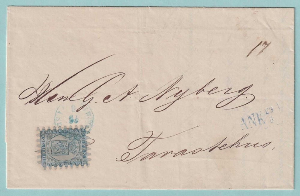 FINLAND 9 ON COVER 1871 VERY ATTRACTIVE!