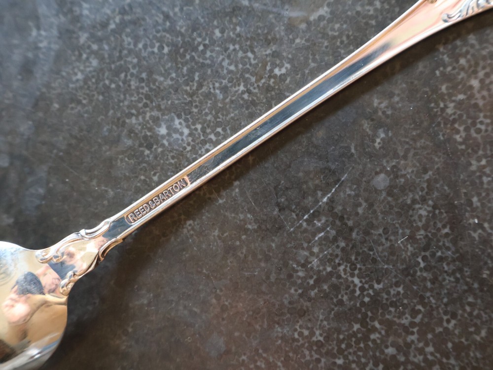 NEW SET 6 Reed & Barton English Crown Flatware ICE TEA SPOONS 7 1/2" SILVERPLATE